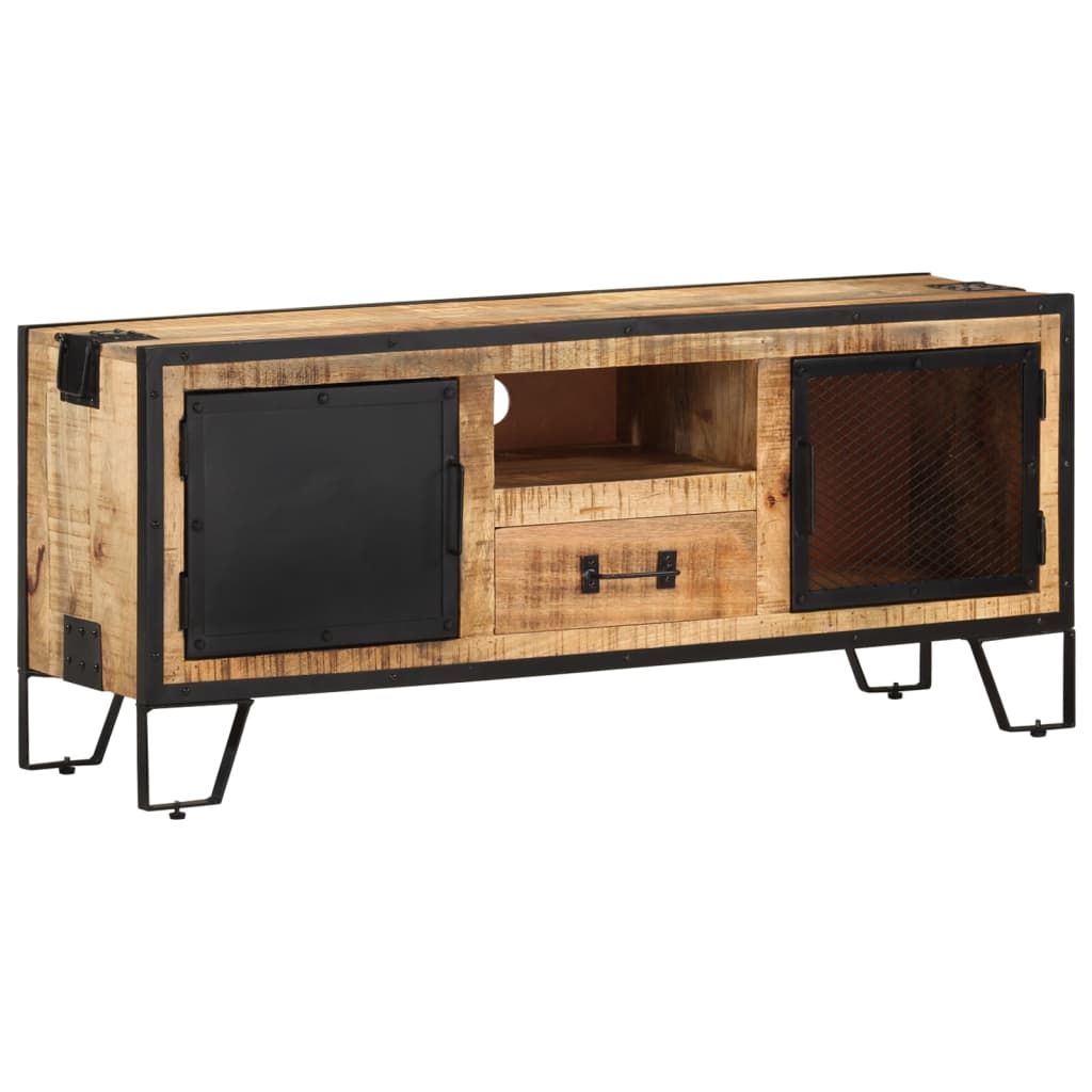 E-shop Multidom TV skrinka 110x31x46 cm surové mangovníkové drevo