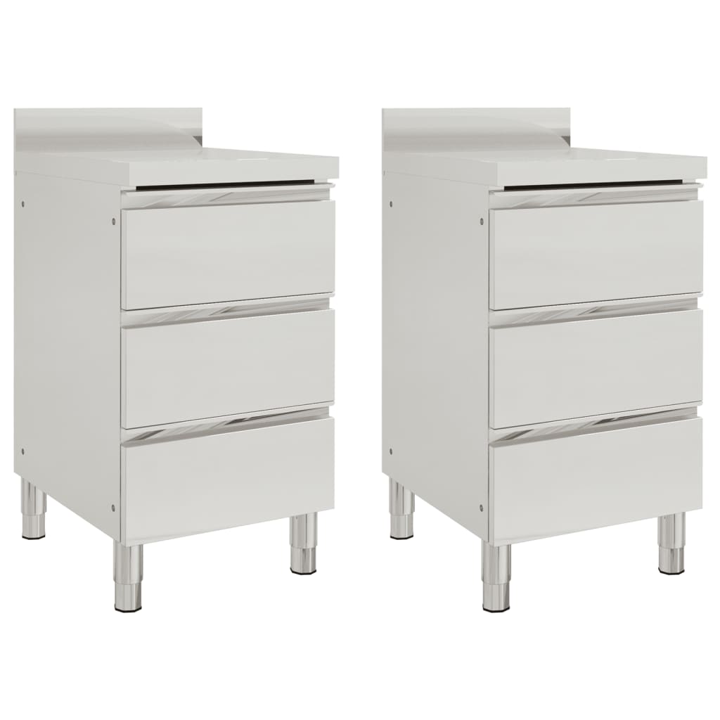 E-shop Multidom Profesionálne kuchynské skrinky s 3 zásuvkami, 2 ks, 50x60x96 cm