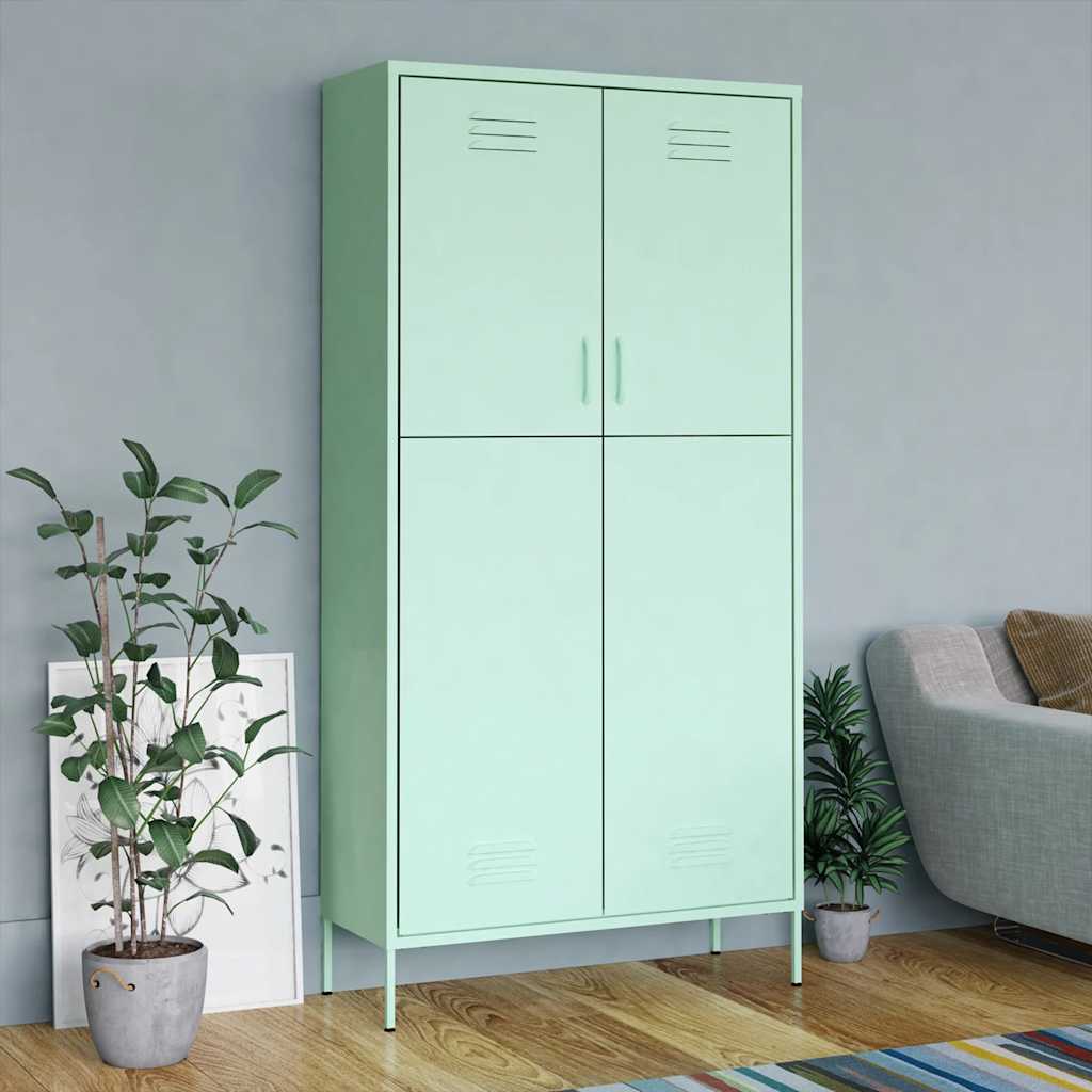 E-shop Multidom Skriňa mätovo-zelená 90x50x180 cm oceľová