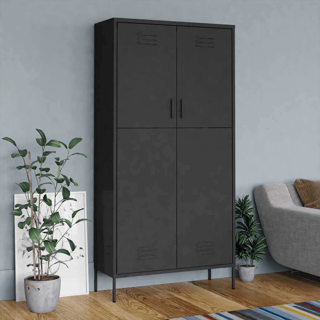 E-shop Multidom Skriňa antracitová 90x50x180 cm oceľová