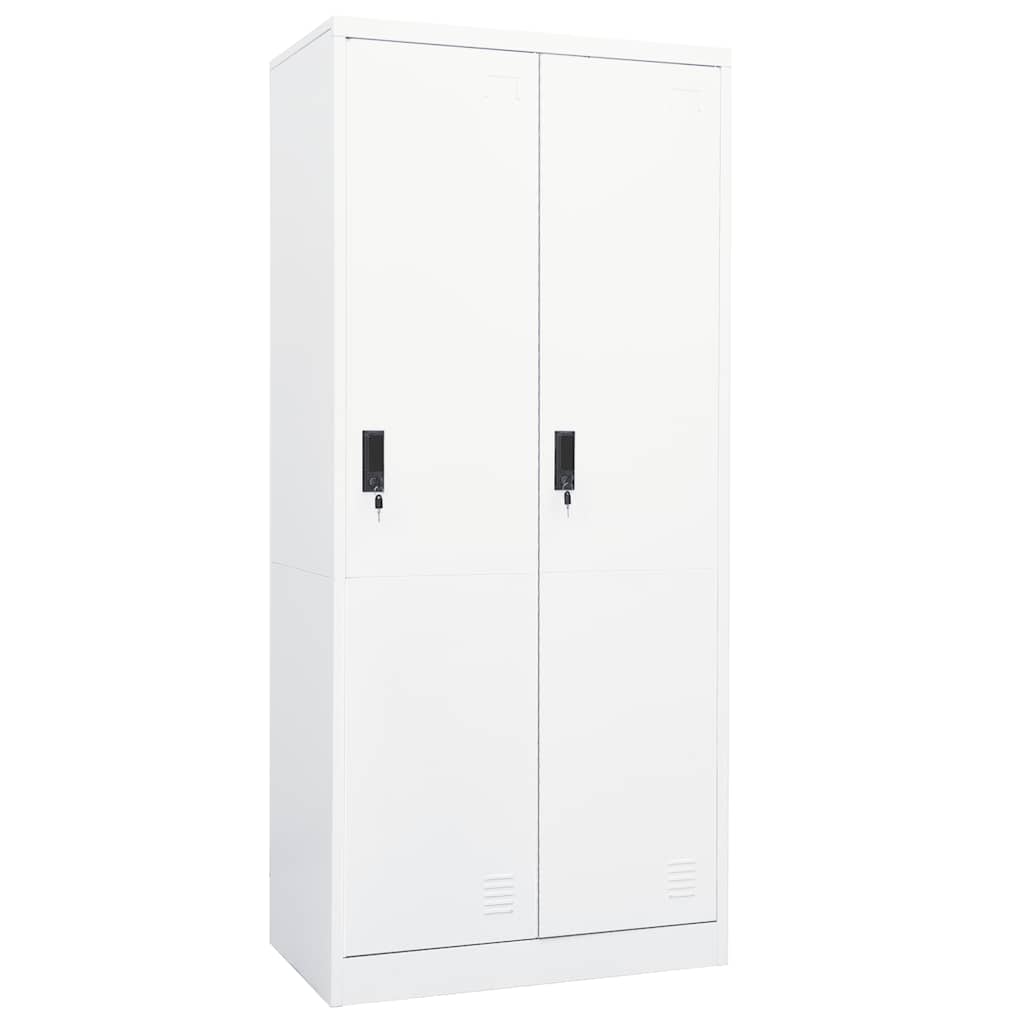 E-shop Multidom Šatník biely 80x50x180 cm oceľový