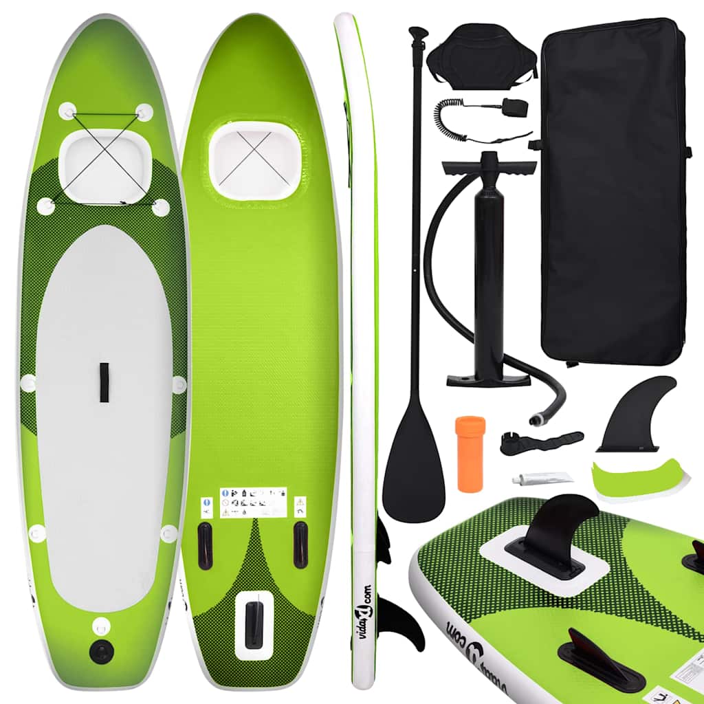 Multidom Nafukovací Stand up paddleboard, zelený 300x76x10 cm