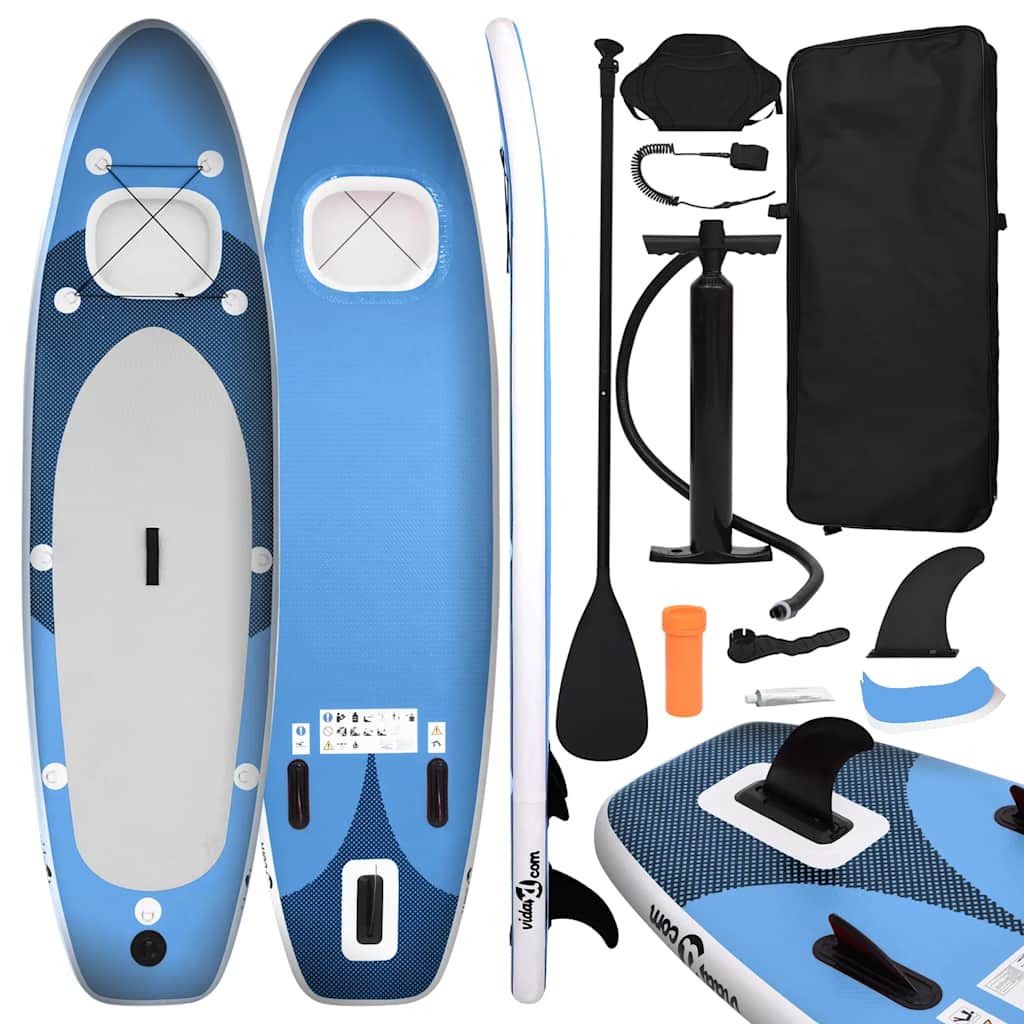 Multidom Nafukovací Stand up paddleboard morský modrý 360x81x10 cm