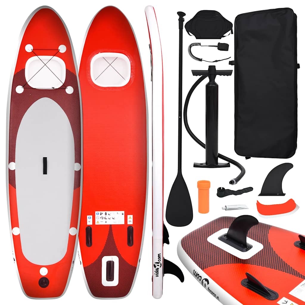 Multidom Nafukovací Stand up paddleboard, červený 360x81x10 cm