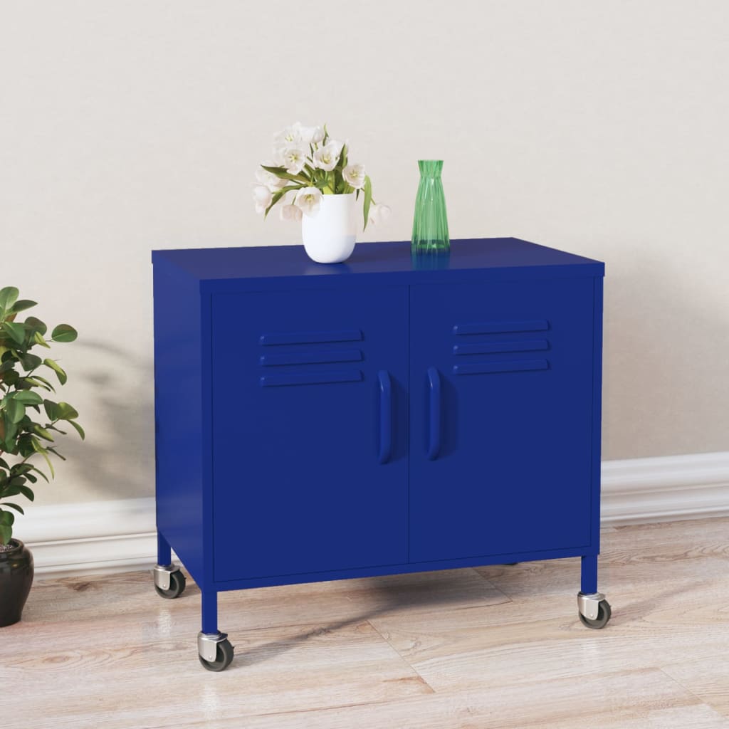 E-shop Multidom Úložná skrinka, námornícka modrá 60x35x56 cm, oceľ