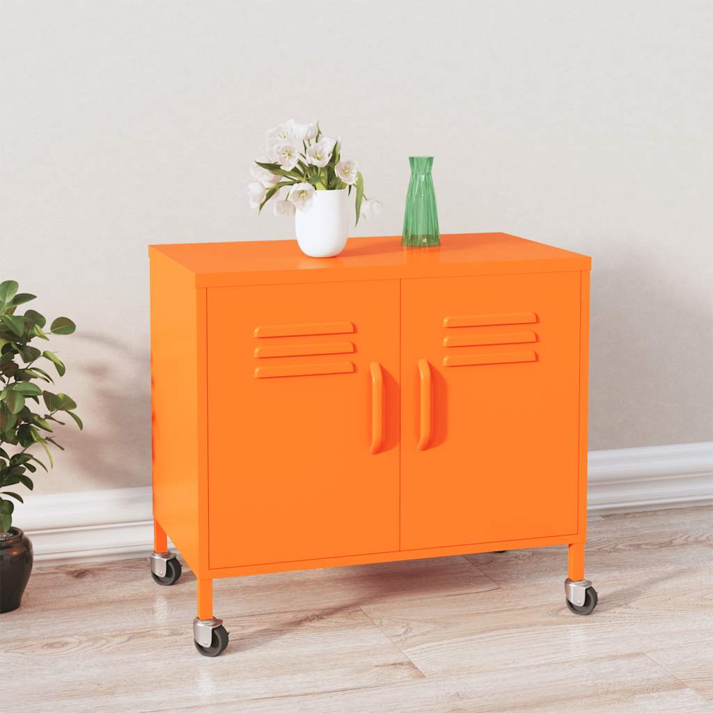 E-shop Multidom Úložná skrinka, oranžová 60x35x56 cm, oceľ