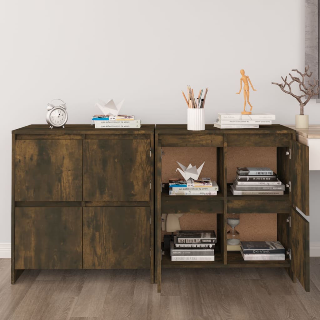 E-shop Multidom Komody 2 ks, tmavý dub 70x41x75 cm, kompozitné drevo