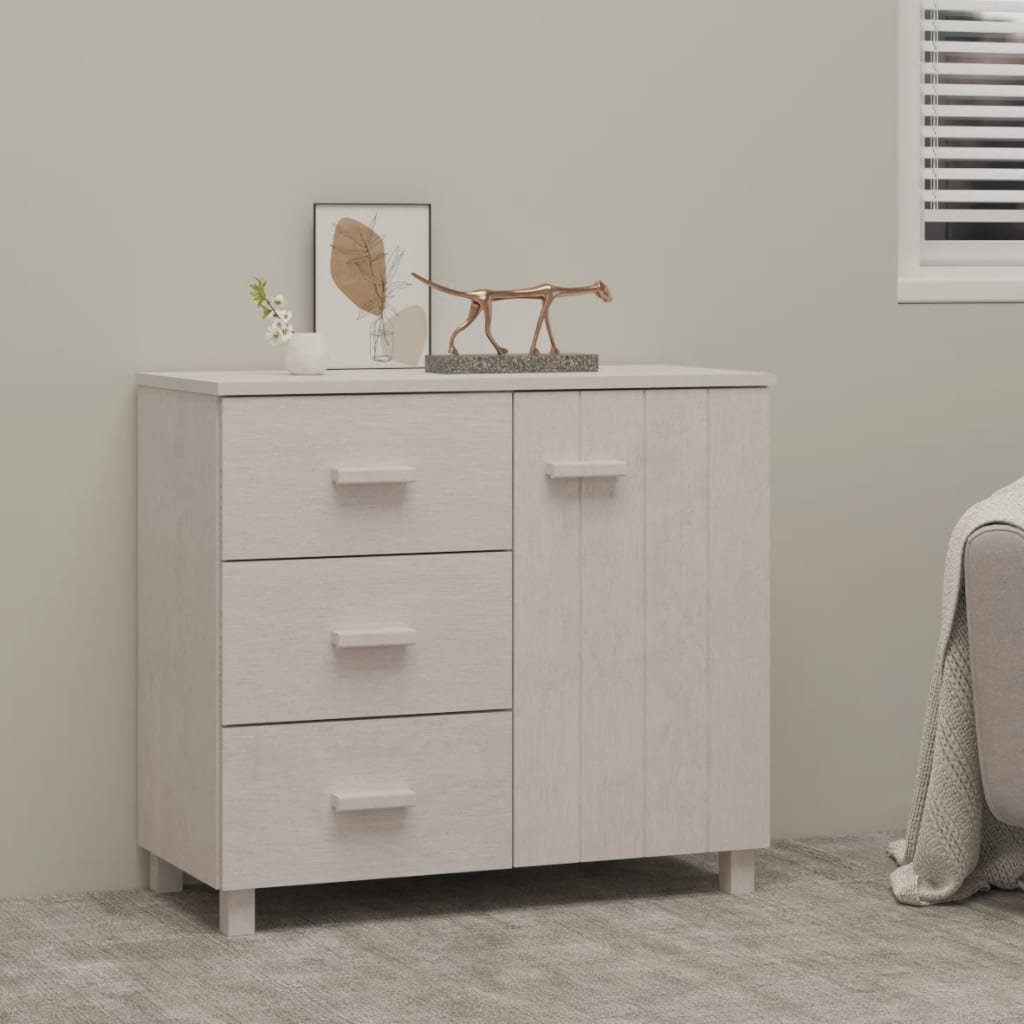 E-shop Multidom Komoda HAMAR, biela 90x40x80 cm, borovicový masív