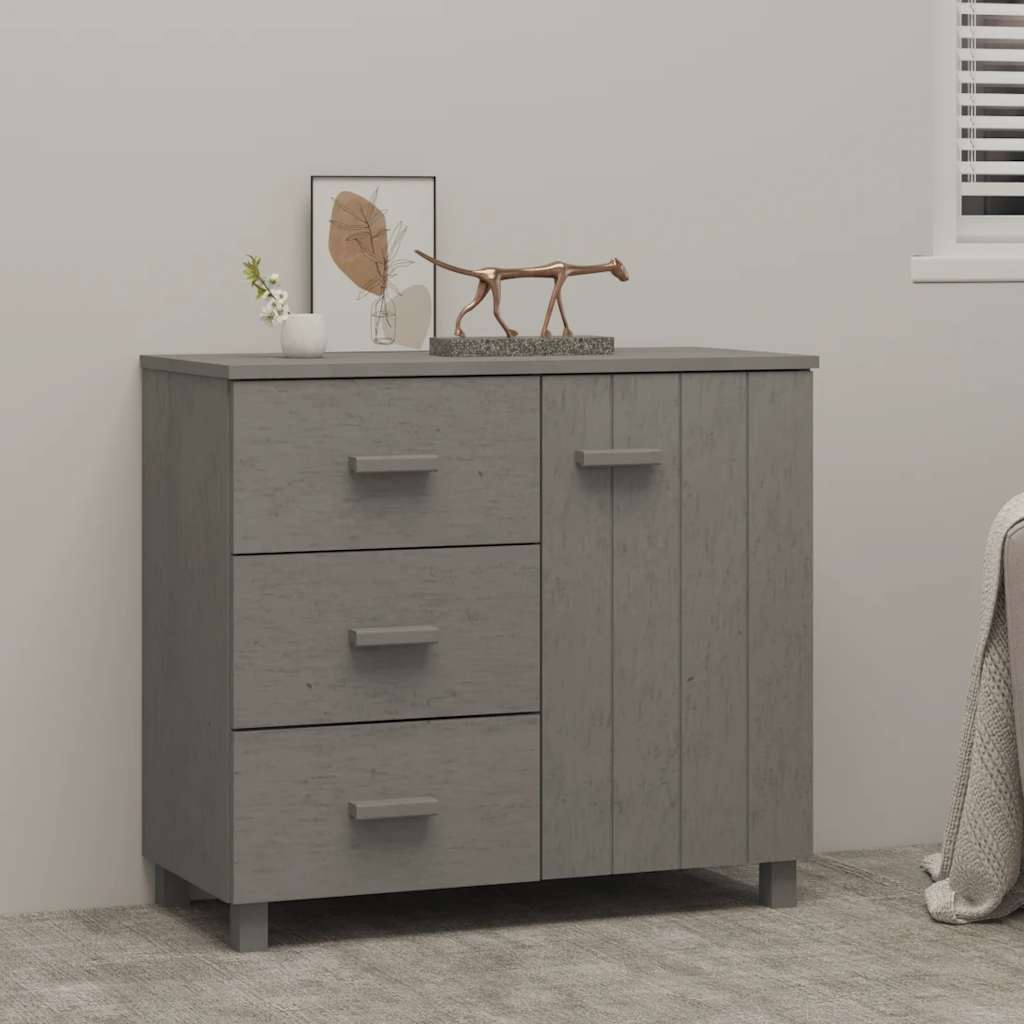 E-shop Multidom Komoda HAMAR, svetlosivá 90x40x80 cm, borovicový masív