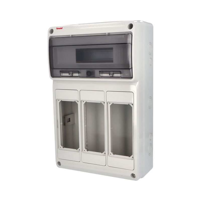 E-shop Famatel Skříň 3968 AcquaCOMBI IP65, 16 modulů, 500x330x155mm (pro blok. zásuvky)