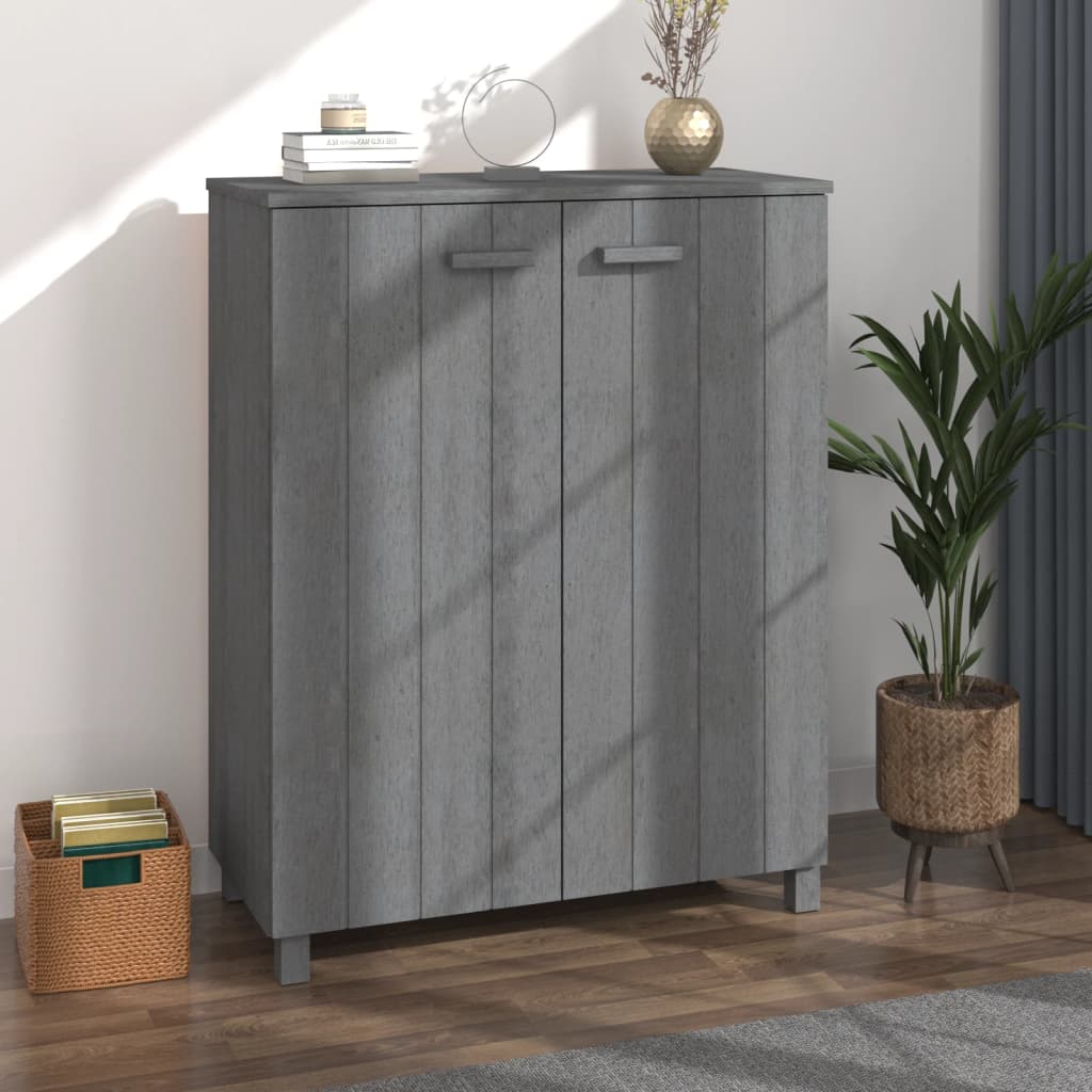 E-shop Multidom Skrinka na topánky HAMAR, tmavosivá 85x40x108 cm, borovica