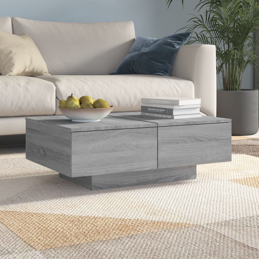 E-shop Multidom Konferenčný stolík sivý dub sonoma 90x60x31 cm spracované drevo
