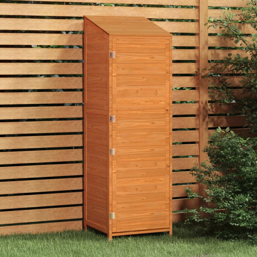 E-shop Multidom Záhradná kôlňa hnedá 55x52x174,5 cm masívne jedľové drevo