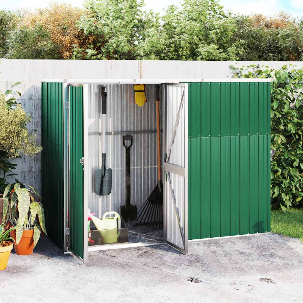 E-shop Multidom Záhradná kôlňa na náradie zelená 225x89x161 cm pozinkovaná oceľ
