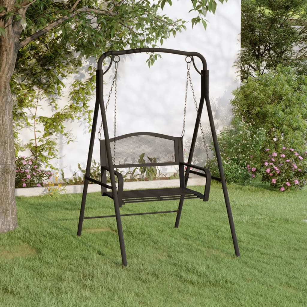 E-shop Multidom Hojdačka 124 cm čierna oceľová