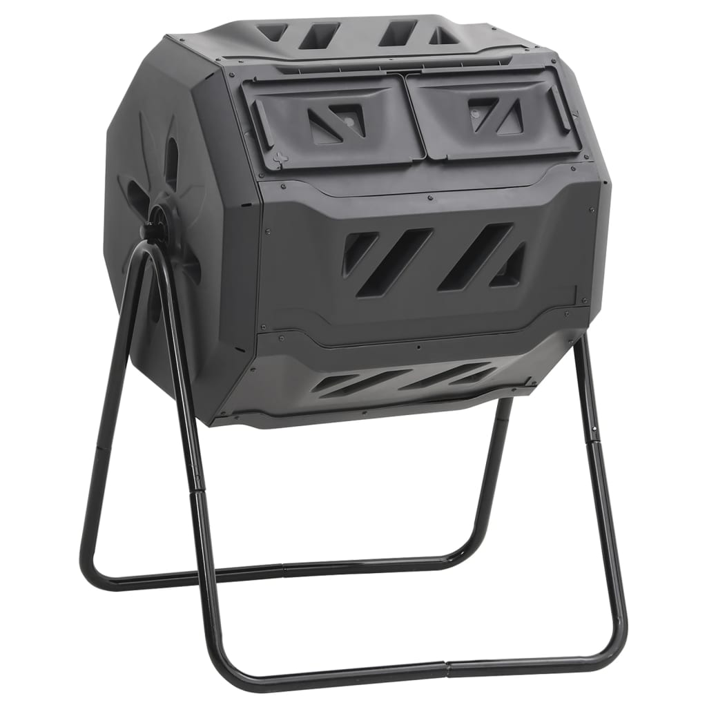 Multidom Záhradný kompostér čierny 73x64x95 cm 160 l