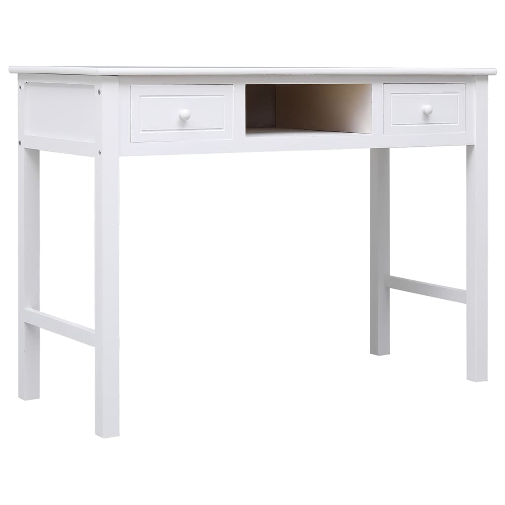 E-shop Multidom Stôl biely 108x45x76 cm masívne drevo paulovnia