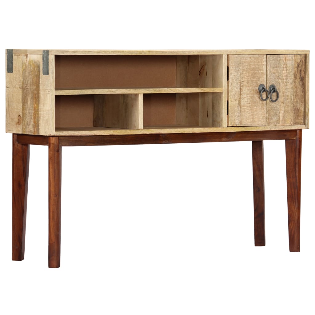 E-shop Multidom Konzolový stolík 115x30x76 cm surové masívne mangovníkové drevo