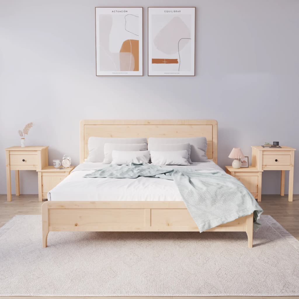 E-shop Multidom Nočné stolíky 2 ks 79,5x38x65,5 cm masívne borovicové drevo