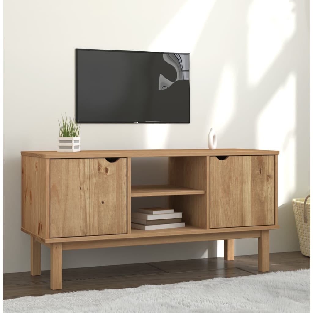 E-shop Multidom TV skrinka OTTA 113,5x43x57 cm, borovicový masív