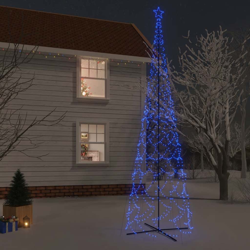 E-shop Multidom Vianočný stromček kužeľ modré svetlo 3000 LED 230x800 cm