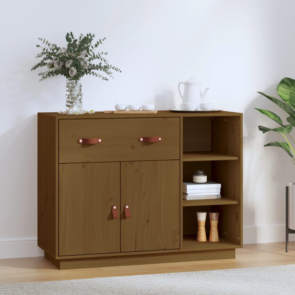 E-shop Multidom Komoda medovohnedá 98,5x40x75 cm borovicový masív