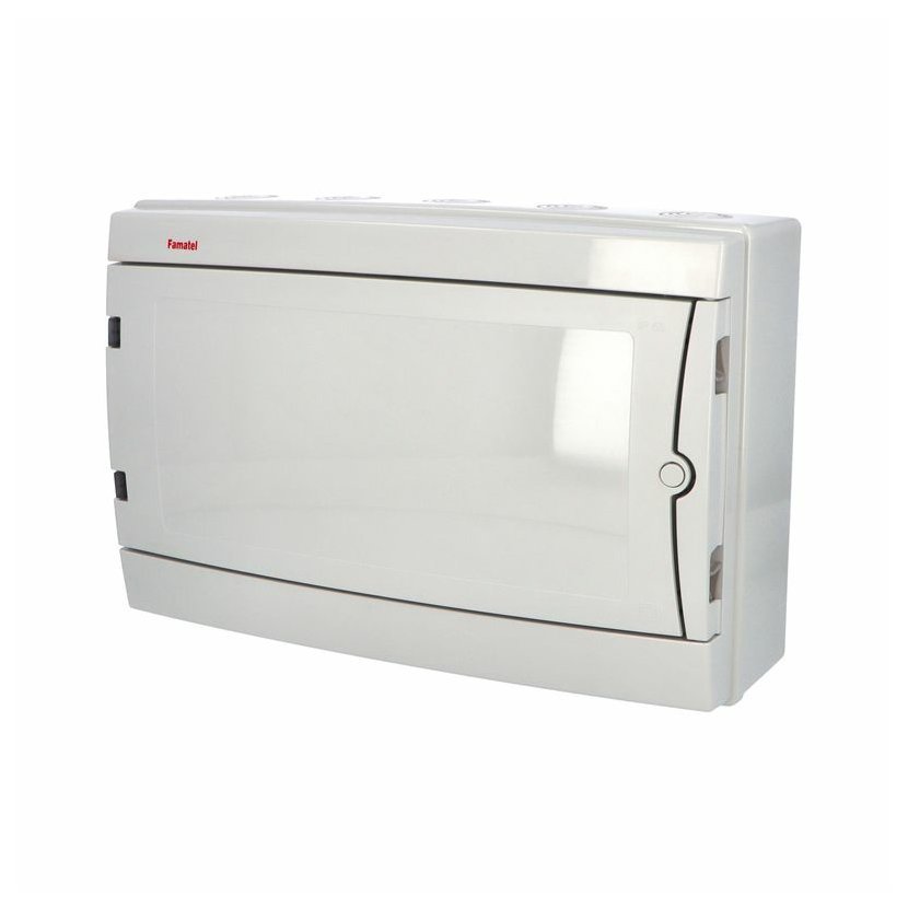 E-shop Famatel Rozvaděč Acqua 3918-TB IP65, 18mod., na omítku, neprůhl. dveře, 286x431x141mm
