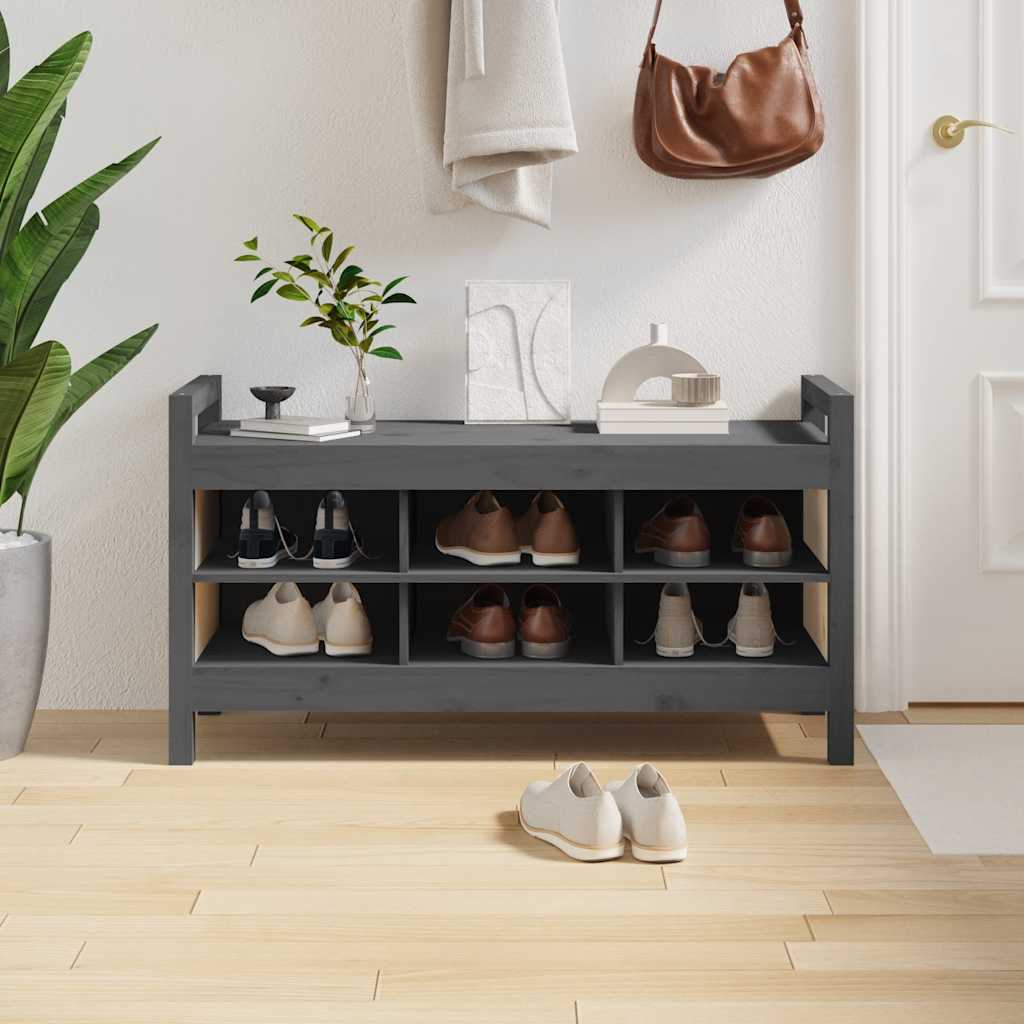E-shop Multidom Lavica do presiene sivá 110x40x60 cm masívna borovica