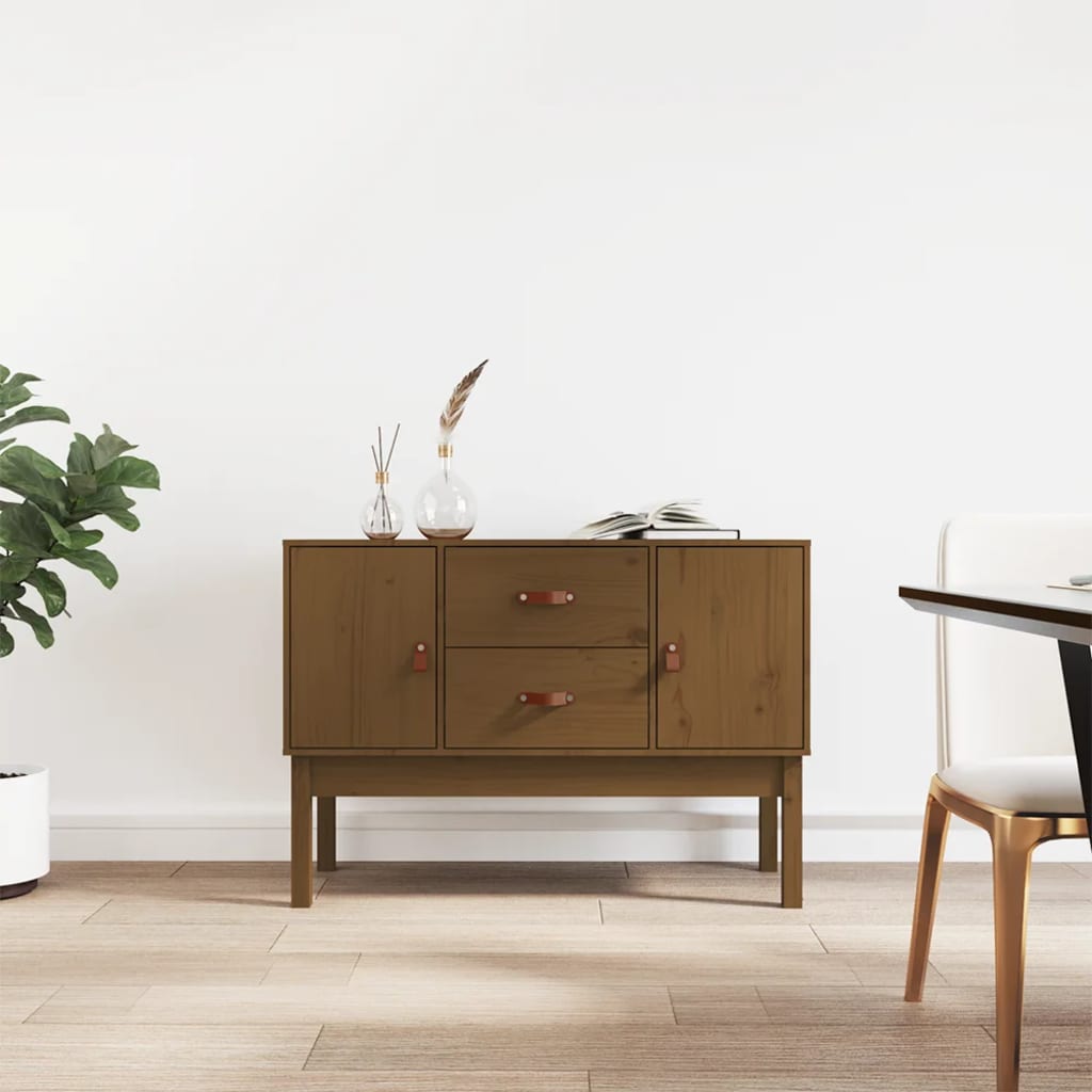 E-shop Multidom Komoda medovo-hnedá 110x40x78 cm borovicový masív