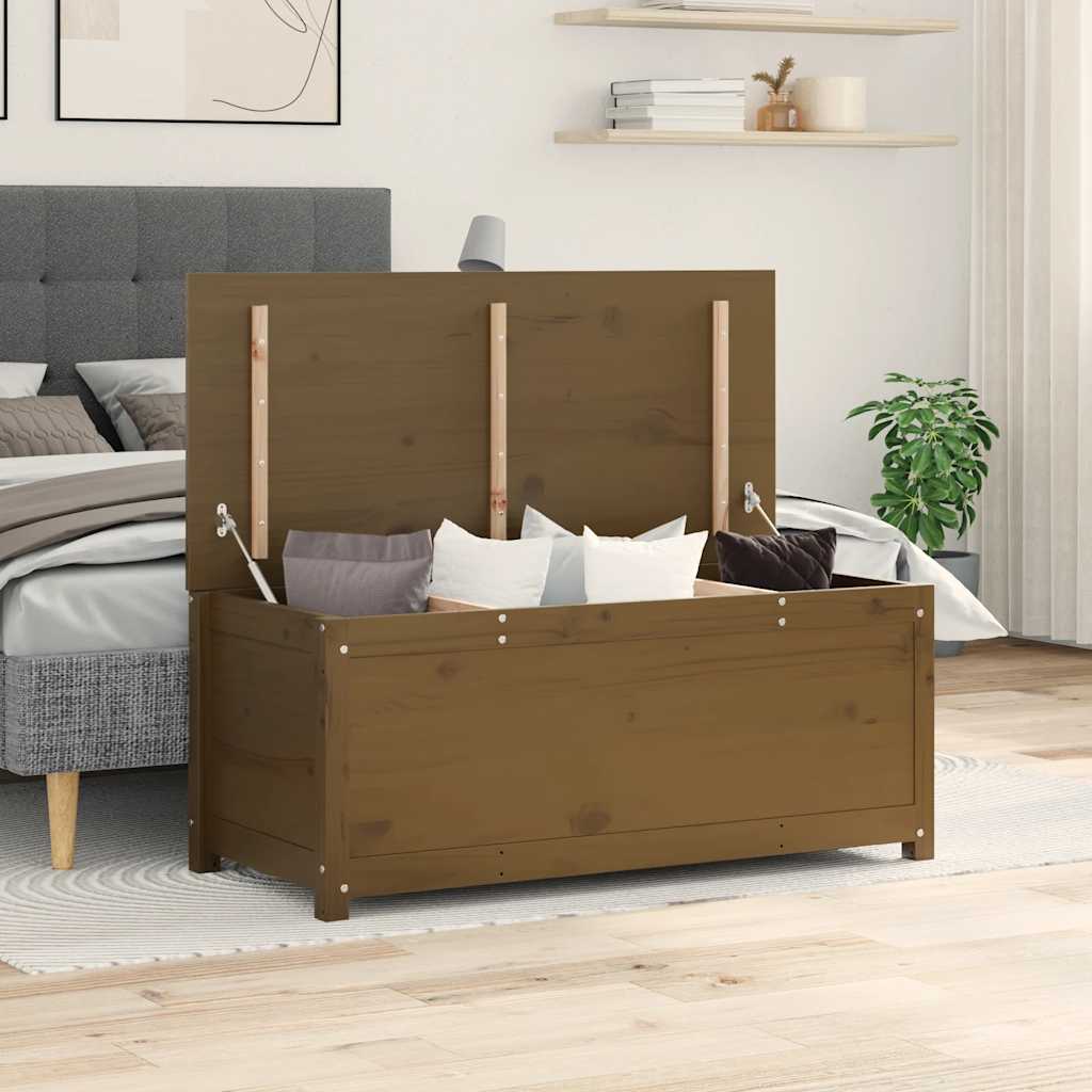 E-shop Multidom Úložný box medovo-hnedý 110x50x45,5 cm masívna borovica