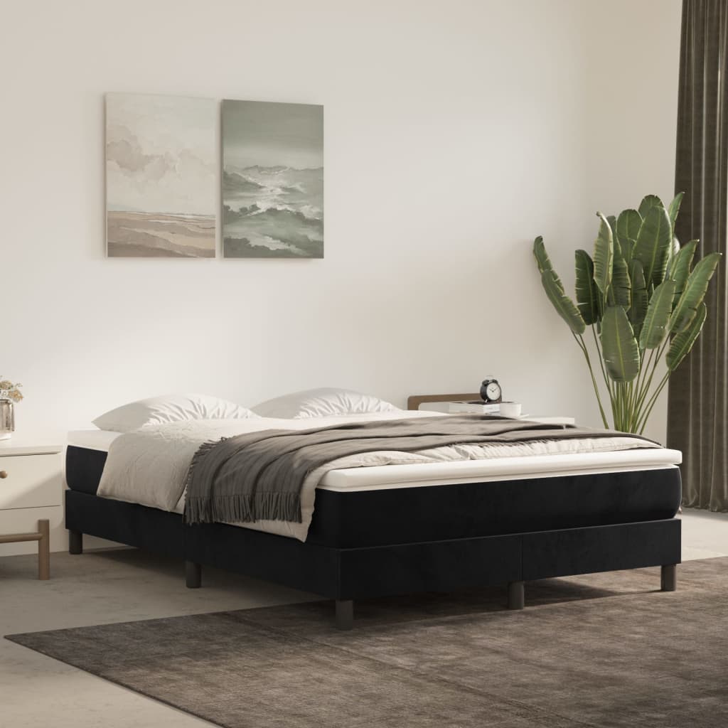 E-shop Multidom Matrac s taštičkovými pružinami stredná tvrdosť čierny 140x190x20cm zamat