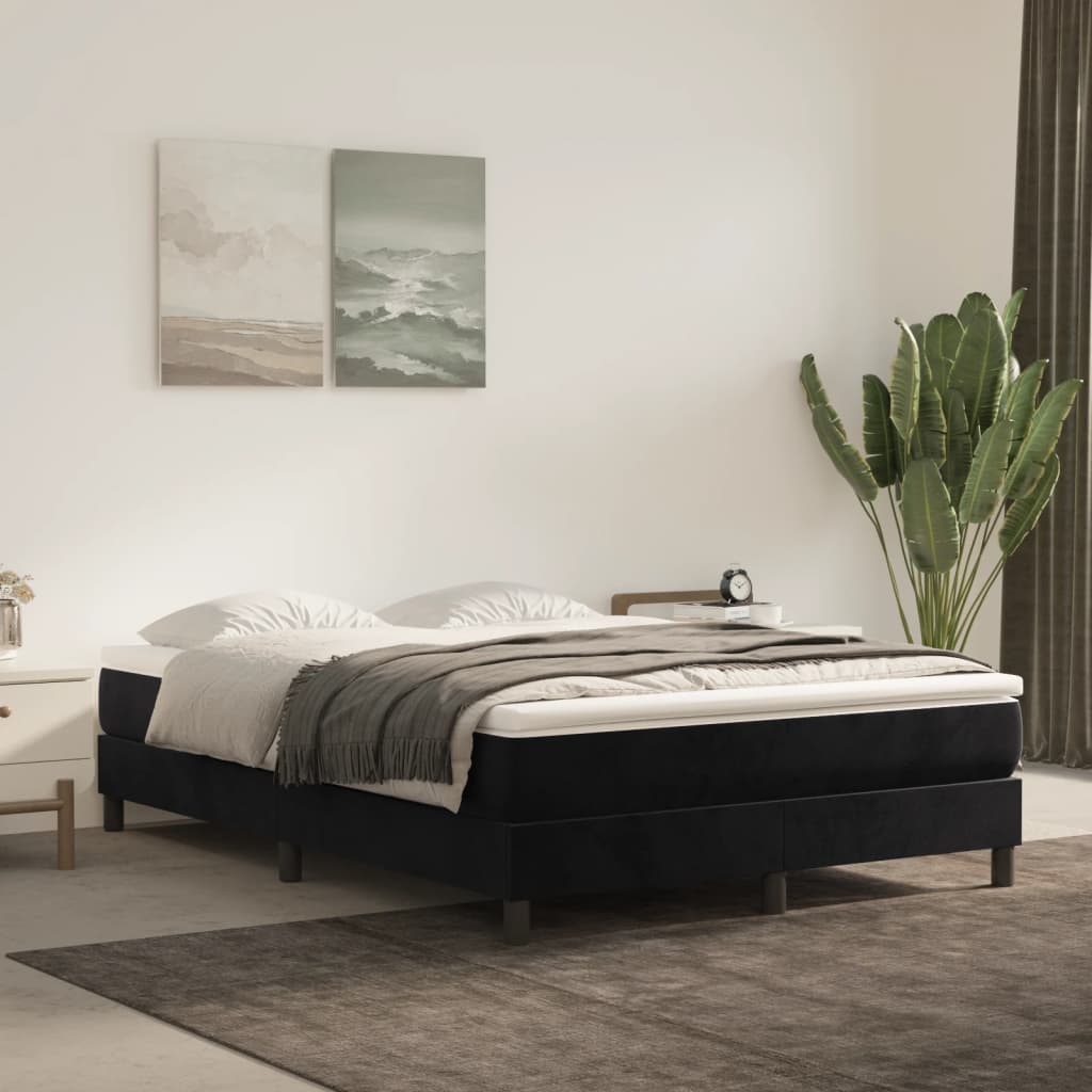 E-shop Multidom Matrac s taštičkovými pružinami stredná tvrdosť čierny 140x200x20 cm zamat