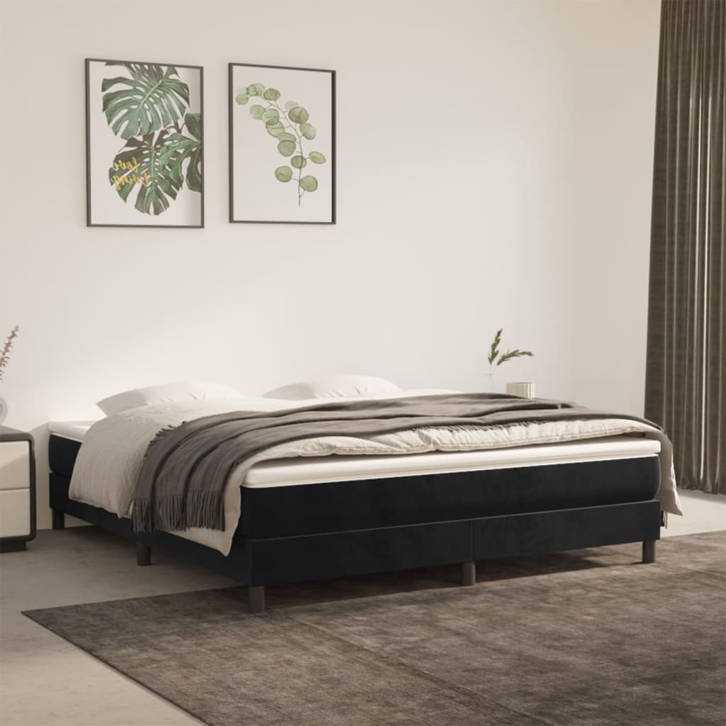 E-shop Multidom Matrac s taštičkovými pružinami stredná tvrdosť čierny 160x200x20 cm zamat