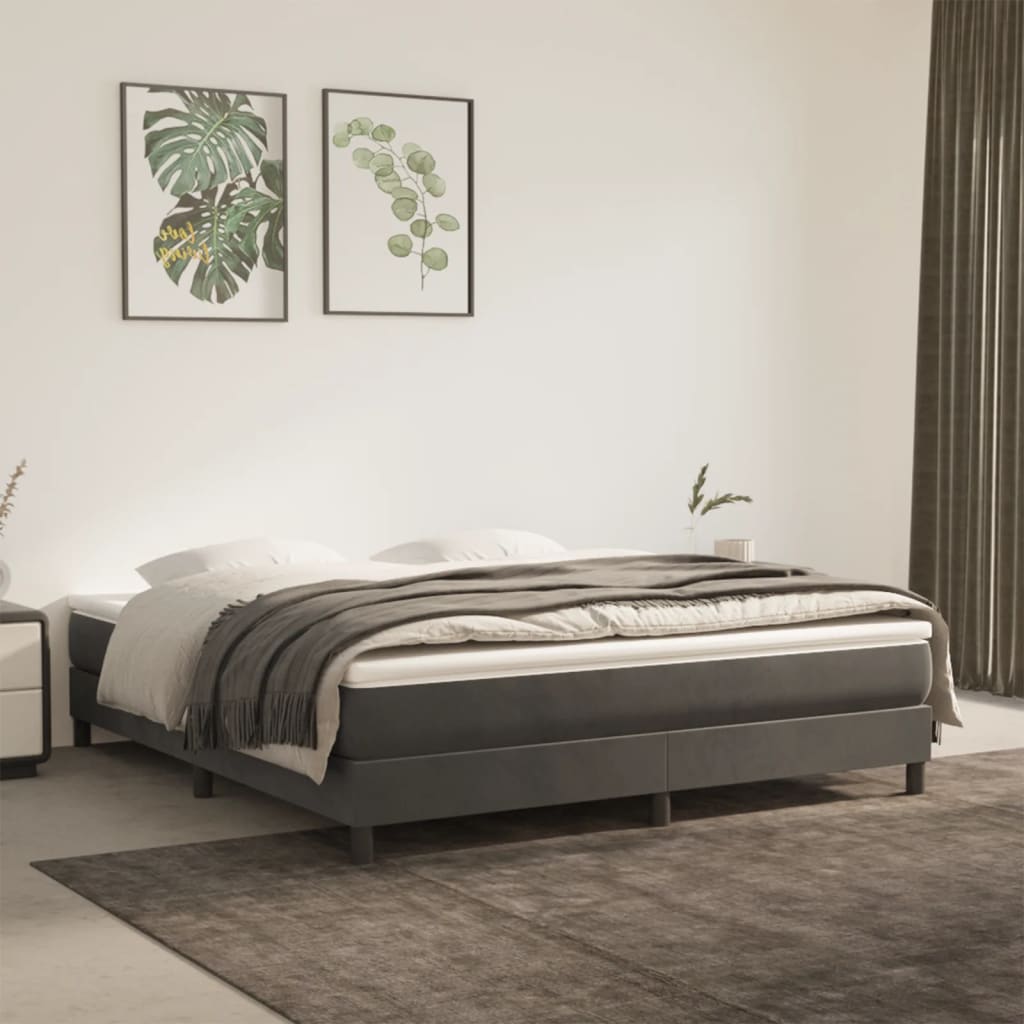 E-shop Multidom Matrac s taštičkovými pružinami stredná tvrdosť tmavosivý 180x200x20 cm zamat