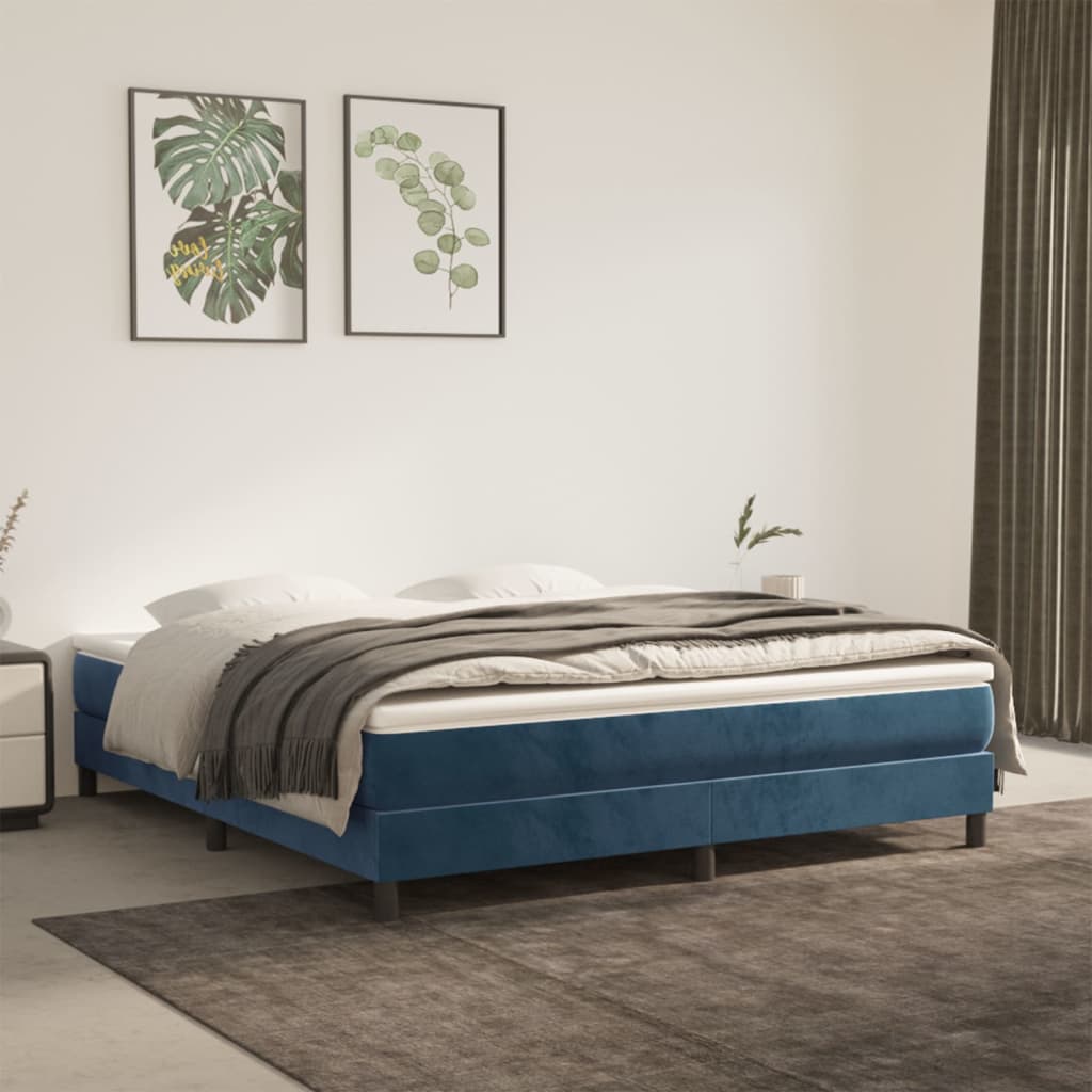 E-shop Multidom Matrac s taštičkovými pružinami stredná tvrdosť tmavomodrá 180x200x20 cm zamat