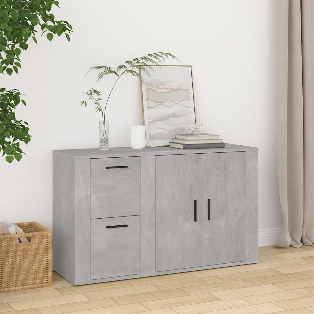 E-shop Multidom Komoda betónovosivá 100x33x59,5 cm spracované drevo