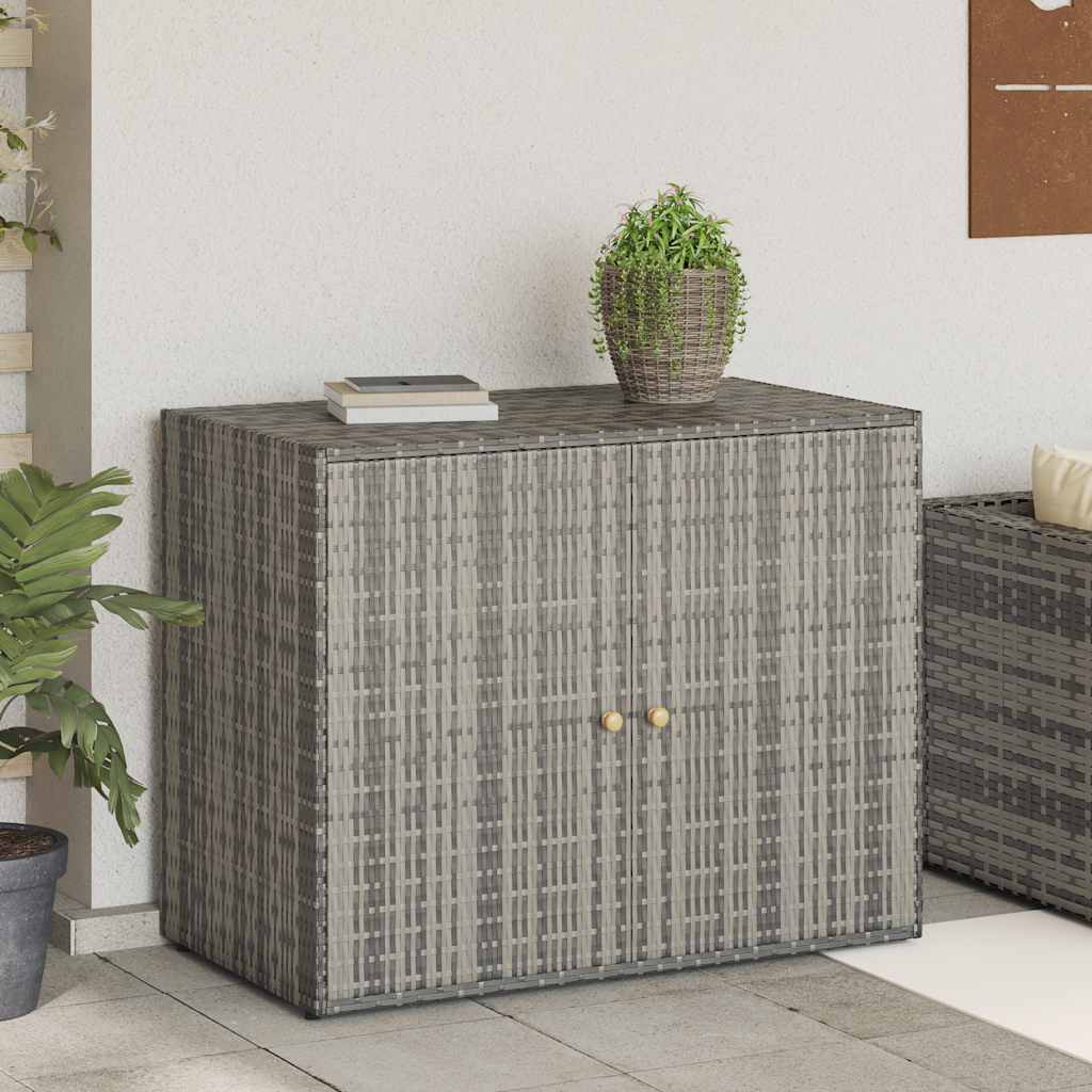 E-shop Multidom Záhradná úložná skriňa šedá 100x55,5x80 cm polyratan