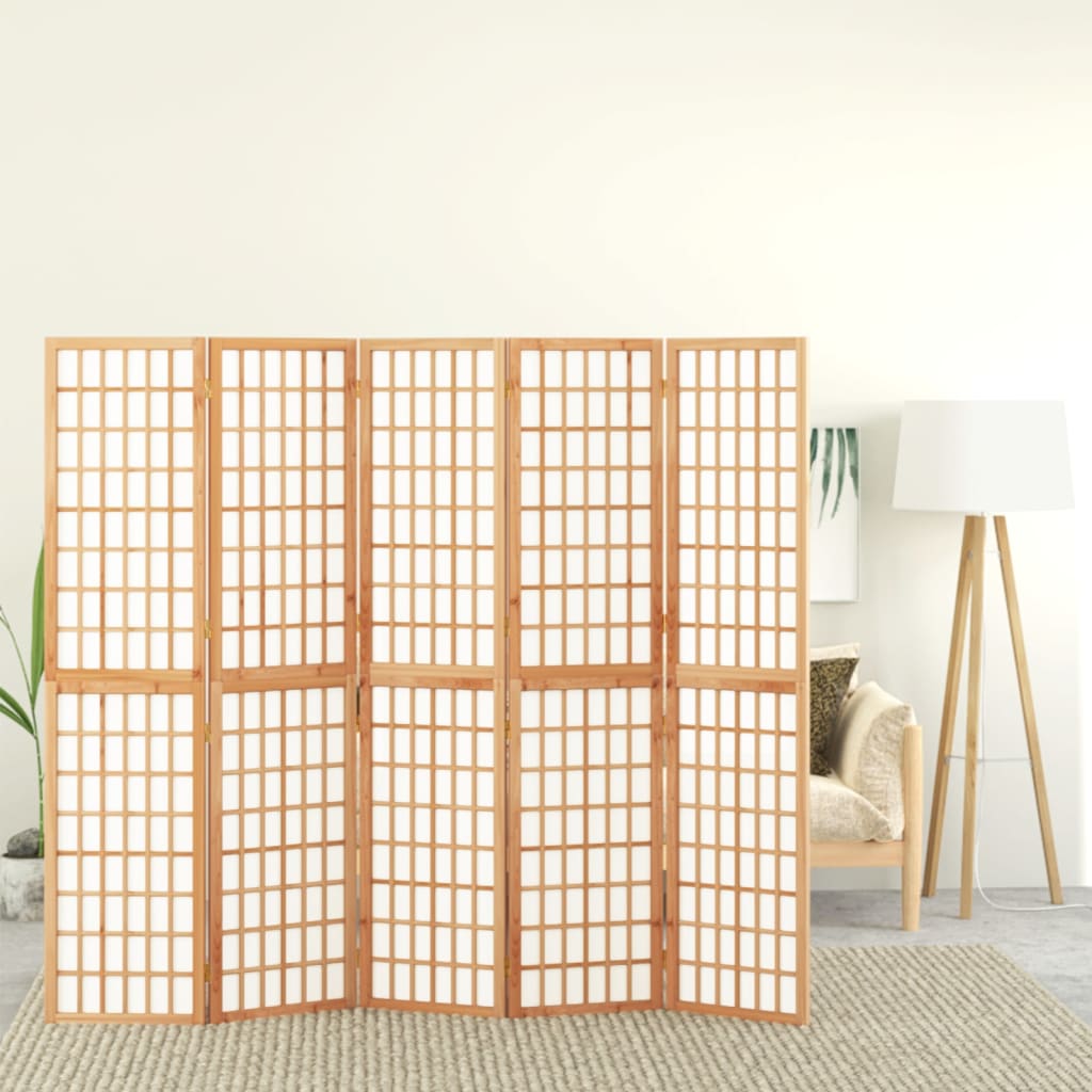 E-shop Multidom Skladací paraván so 5 panelmi japonský štýl 200x170 cm