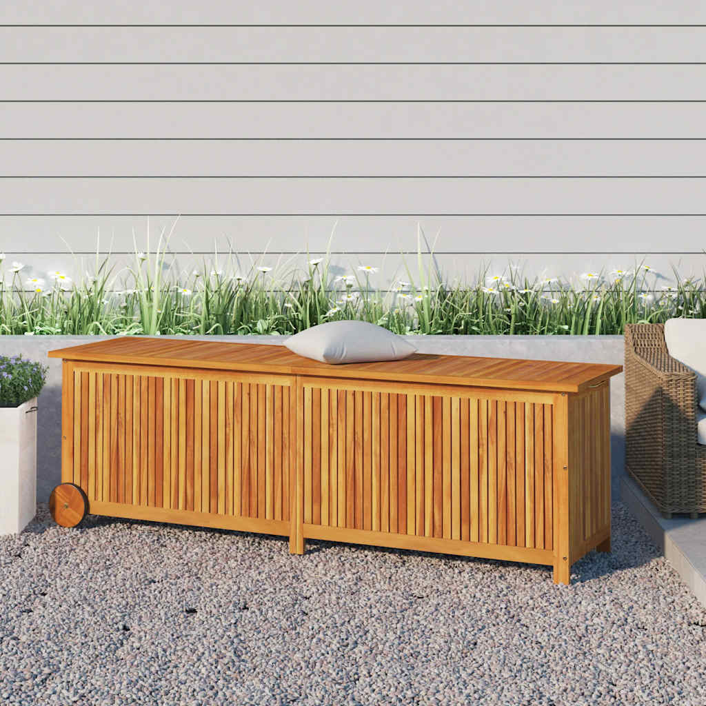 E-shop Multidom Záhradný úložný box s kolieskami 150x50x58 cm masívna akácia