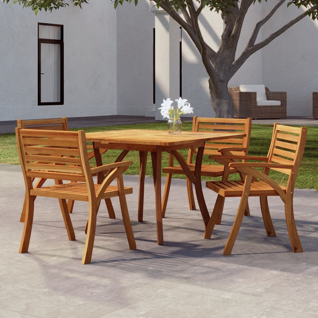 E-shop Multidom Záhradný stôl 110x110x75 cm akáciový masív