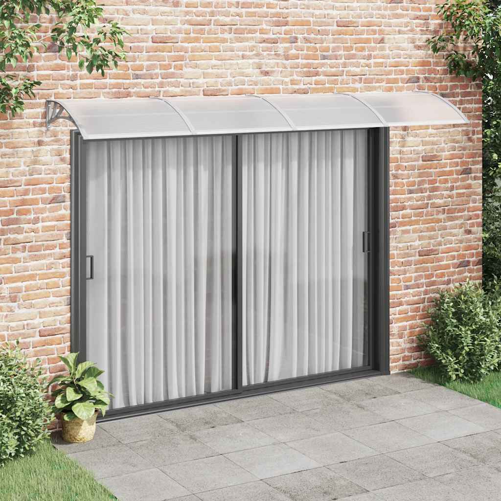 E-shop Multidom Strieška na dvere sivá 350x100 cm polykarbonát
