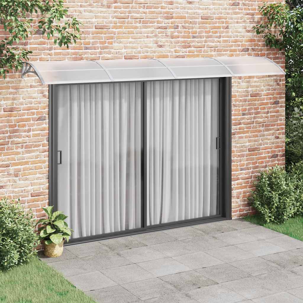 E-shop Multidom Strieška na dvere sivá 400x100 cm polykarbonát