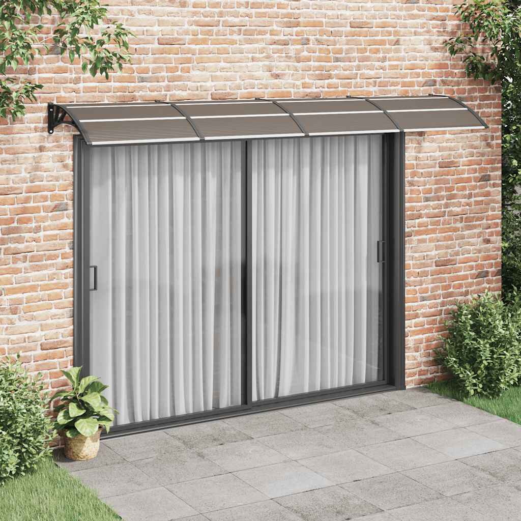 E-shop Multidom Vchodová strieška čierna a priehľadná 350x75 cm polykarbonát