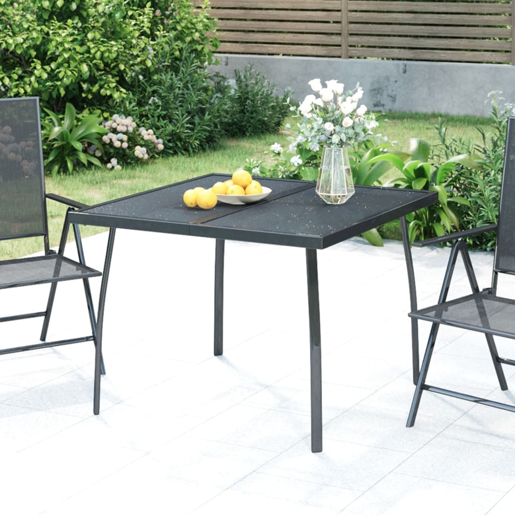 E-shop Multidom Záhradný stôl antracitový 100x100x72 cm oceľová sieťovina