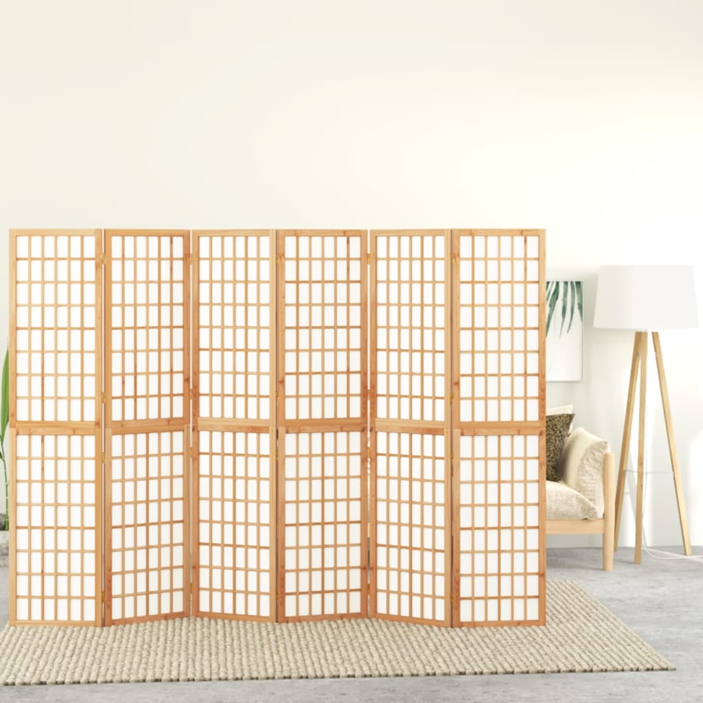 E-shop Multidom Skladací paraván so 6 panelmi japonský štýl 240x170 cm