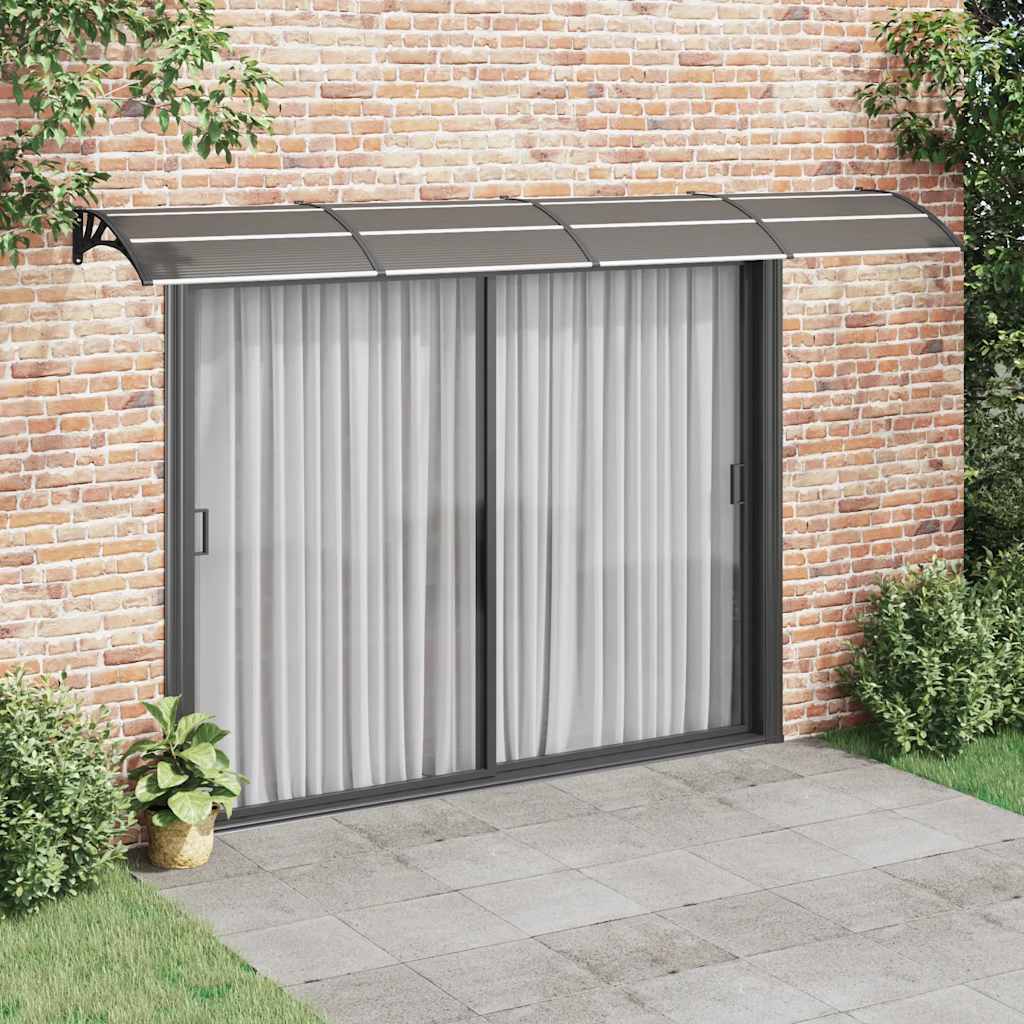 E-shop Multidom Vchodová strieška čierna 400x75 cm polykarbonát
