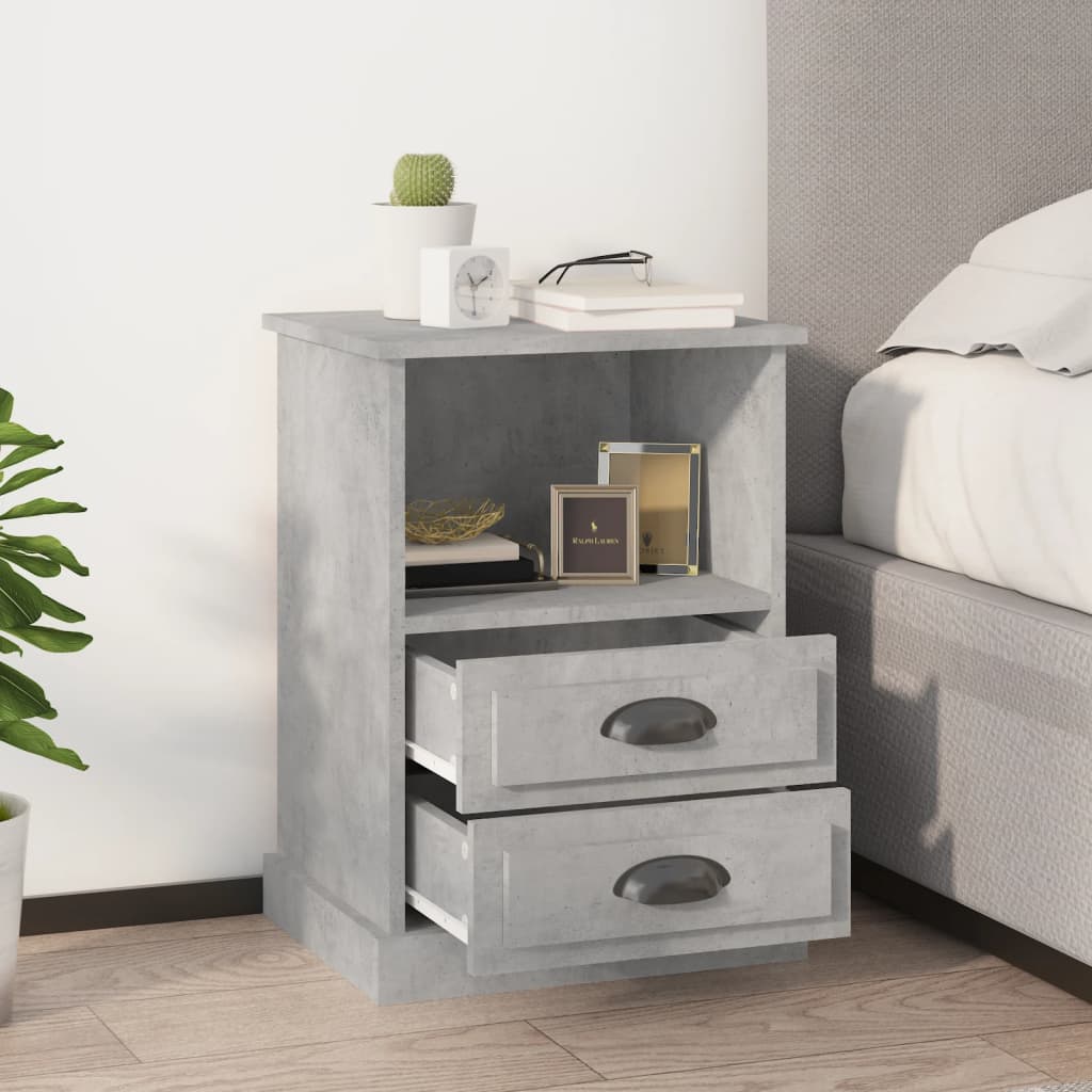 E-shop Multidom Nočné stolíky 2 ks betónové sivé 43x36x60 cm
