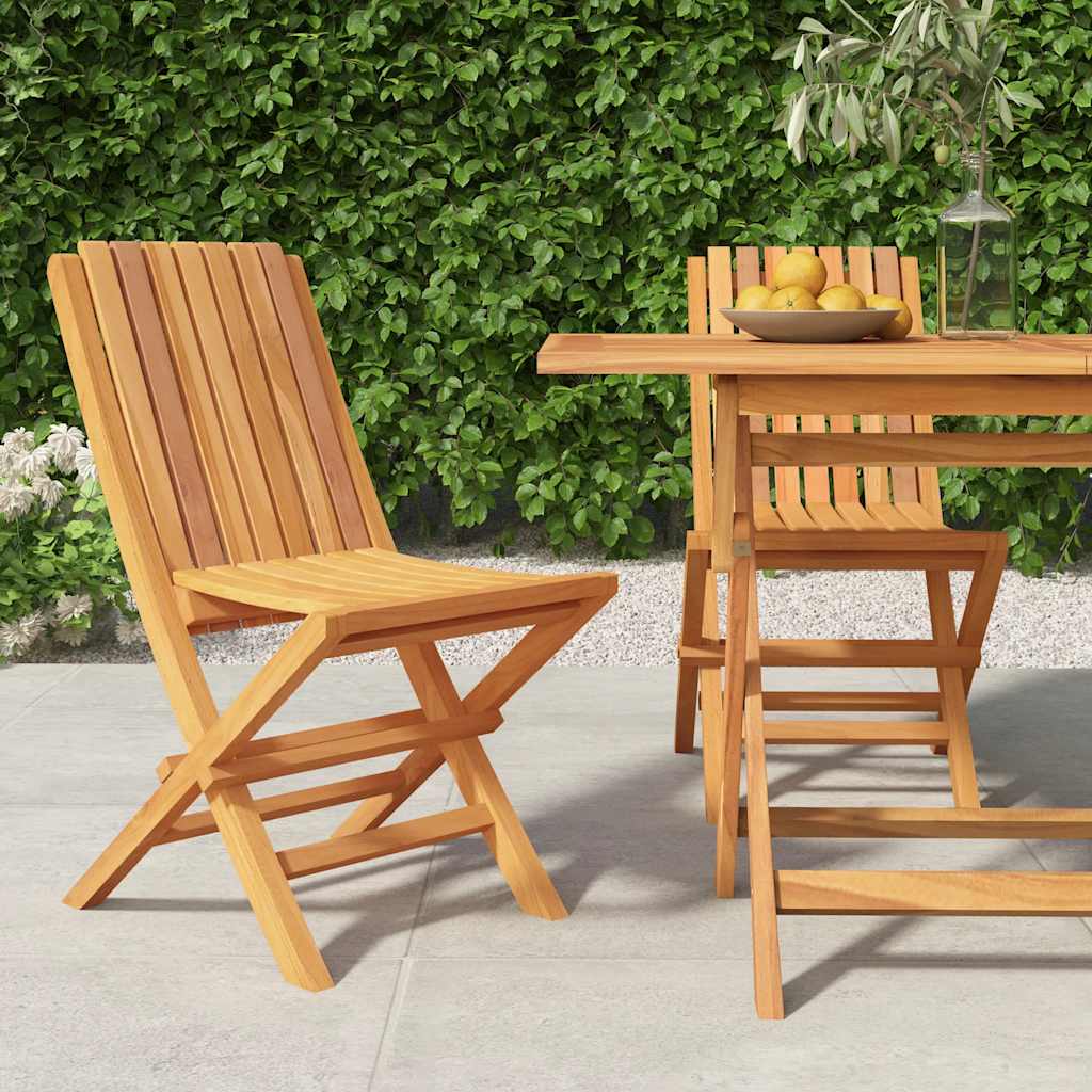E-shop Multidom Skladacie záhradné stoličky 2 ks 47x47x89 tíkový masív