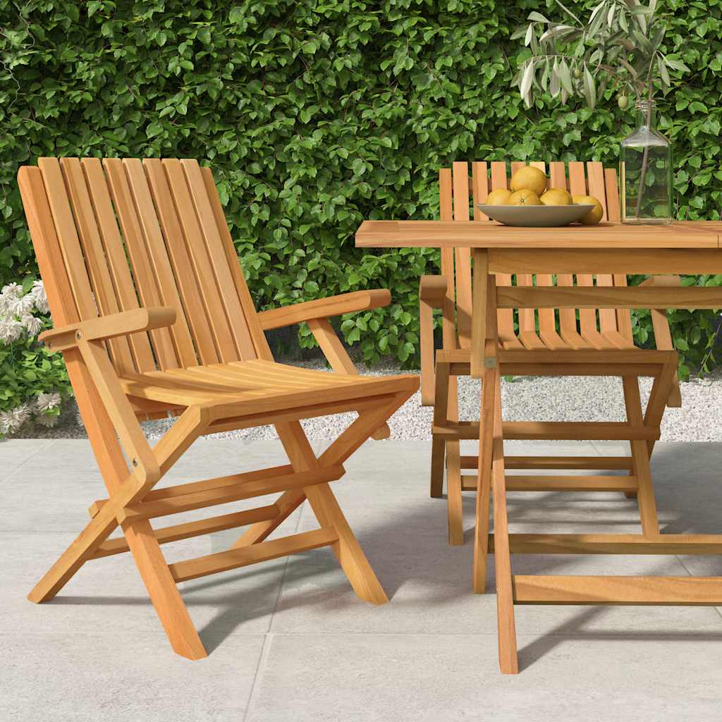 E-shop Multidom Skladacie záhradné stoličky 2 ks 61x67x90 cm tíkový masív