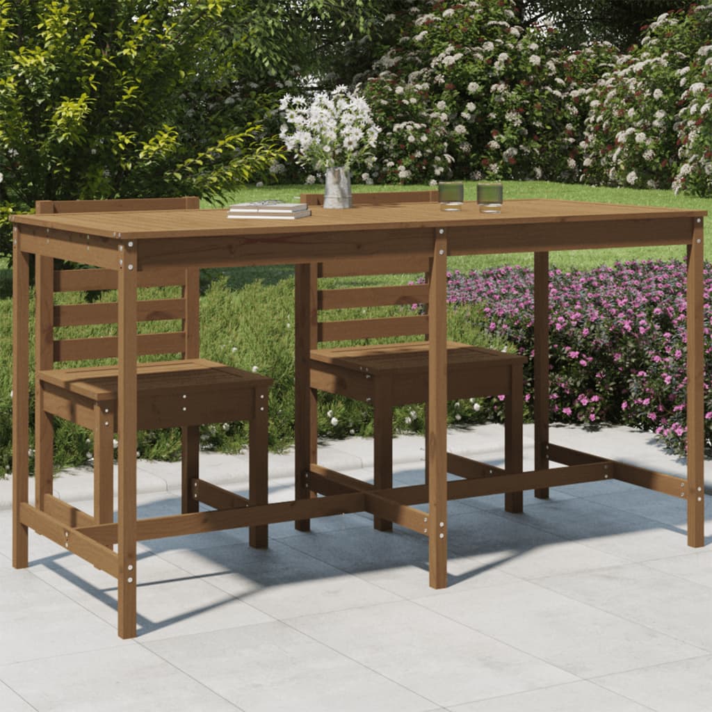 E-shop Multidom Záhradný stolík medovohnedý 203,5x90x110 cm borovicový masív